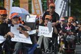 圖說：身心障礙者新活力自立生活協會昨天舉行自立生活大遊行。攝影／高修民